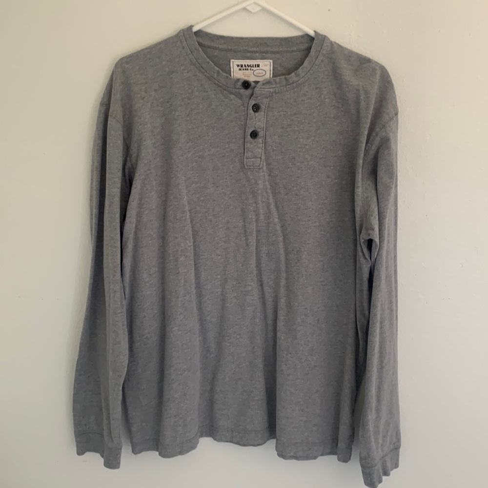 Wrangler Jeans Co. Heather Gray Cotton Shirt Size L